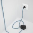Cableado para lámpara de piso, cable RD75 ZigZag Azul Steward 3 m. Elige tu el color de la clavija y del interruptor!