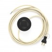Cableado para lámpara de piso, cable RM00 Rayón Marfil 3 m. Elige tu el color de la clavija y del interruptor!