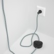 Cableado para lámpara de piso, cable RT14 Rayón Stracciatella 3 m. Elige tu el color de la clavija y del interruptor!