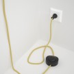 Cableado para lámpara de piso, cable RC10 Algodón Amarillo Pastel 3 m. Elige tu el color de la clavija y del interruptor!