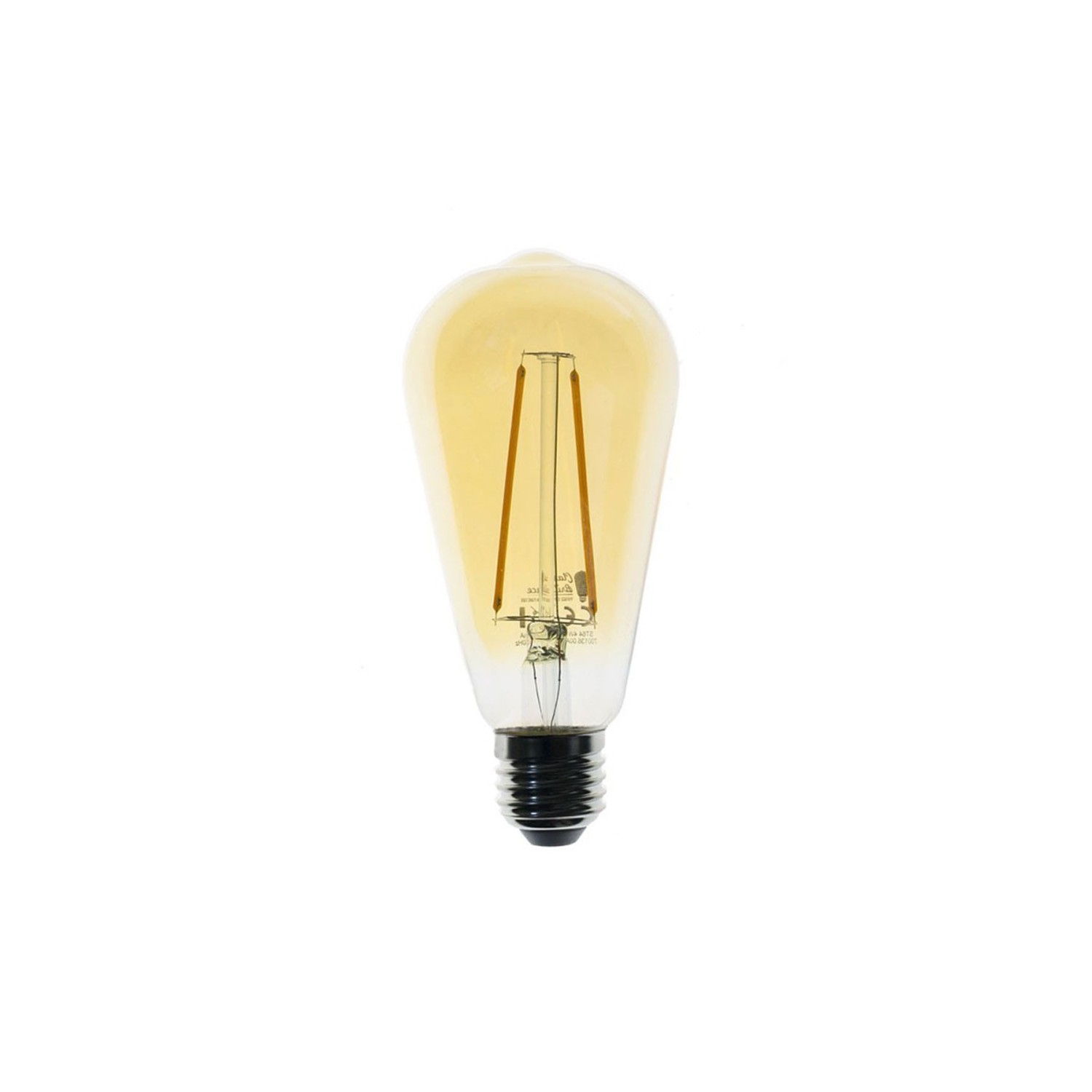 Bombillo dorado atenuable Edison ST64 LED de 4W filamento recto 2200ºK - Dimerizable LCO008