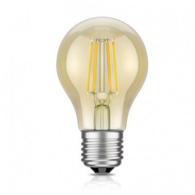 Bombilla dorada LED estándar A60 filamento recto 4W Luz cálida 2200ºK - LCO023