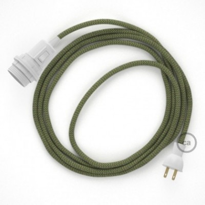 Crea tu Snake para pantalla con cable ZigZag Verde Tomillo RD72, socket y enchufe, y trae la luz donde tu quieras.
