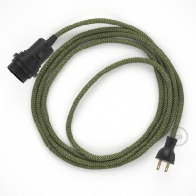 Crea tu Snake para pantalla con cable ZigZag Verde Tomillo RD72, socket y enchufe, y trae la luz donde tu quieras.