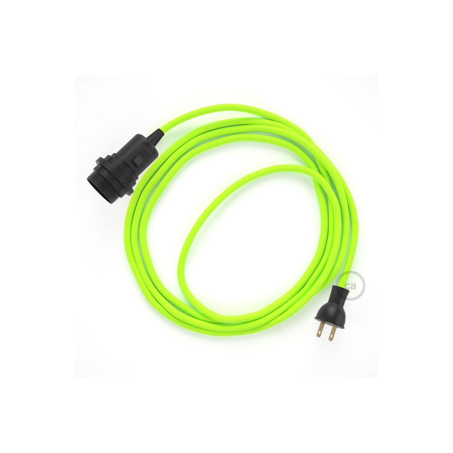 Crea tu Snake para pantalla con cable Fluorescente Amarillo RF10, socket y enchufe, y trae la luz donde tu quieras.