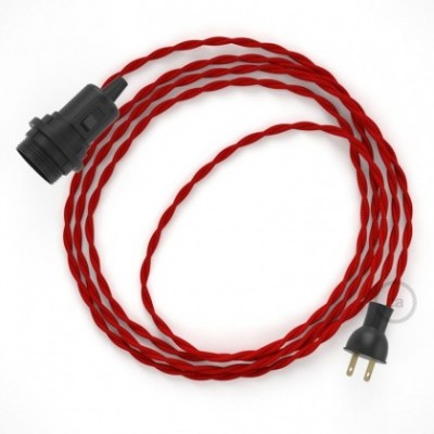 Crea tu Snake para pantalla con cable de Rayón Rojo TM09, socket y enchufe, y trae la luz donde tu quieras.