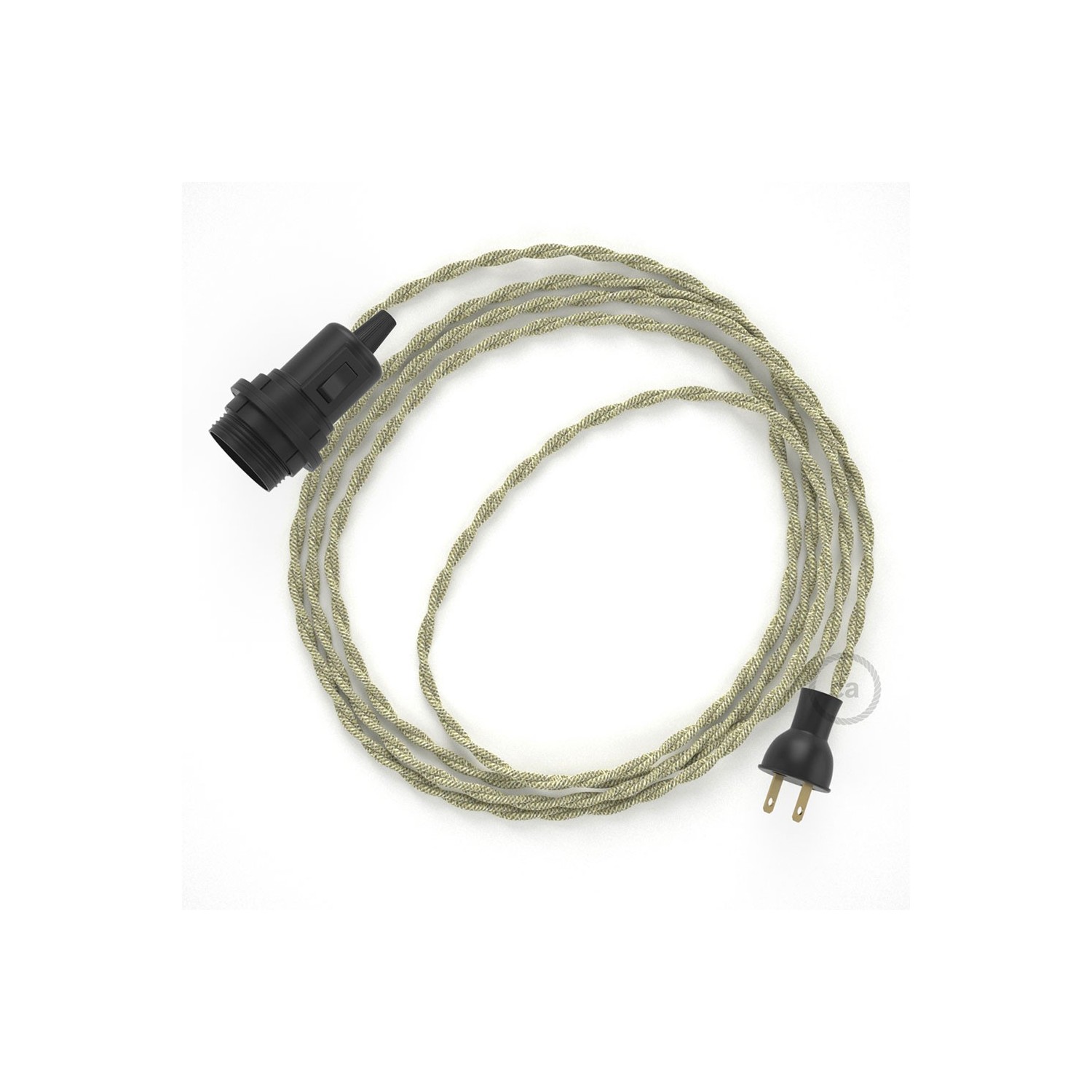 Crea tu Snake para pantalla con cable de Lino Natural Neutro TN01, socket y enchufe, y trae la luz donde tu quieras.