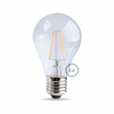 Bombilla clara filamento LED Standard A60 de 4W Luz cálida de 2700K - LCO052J