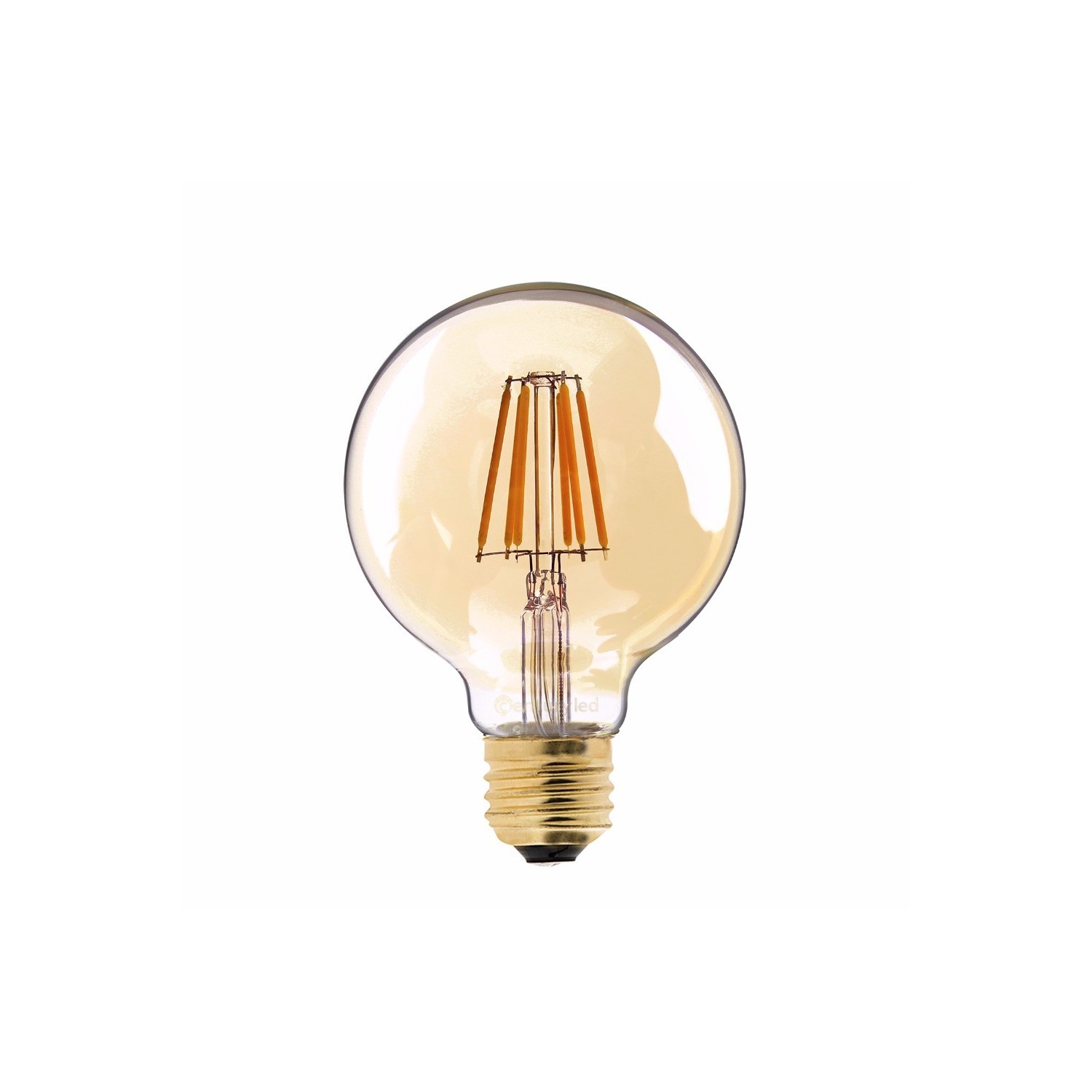 Bombillo dorado LED globo G95 de 4W y luz cálida 2700K- LCO063L