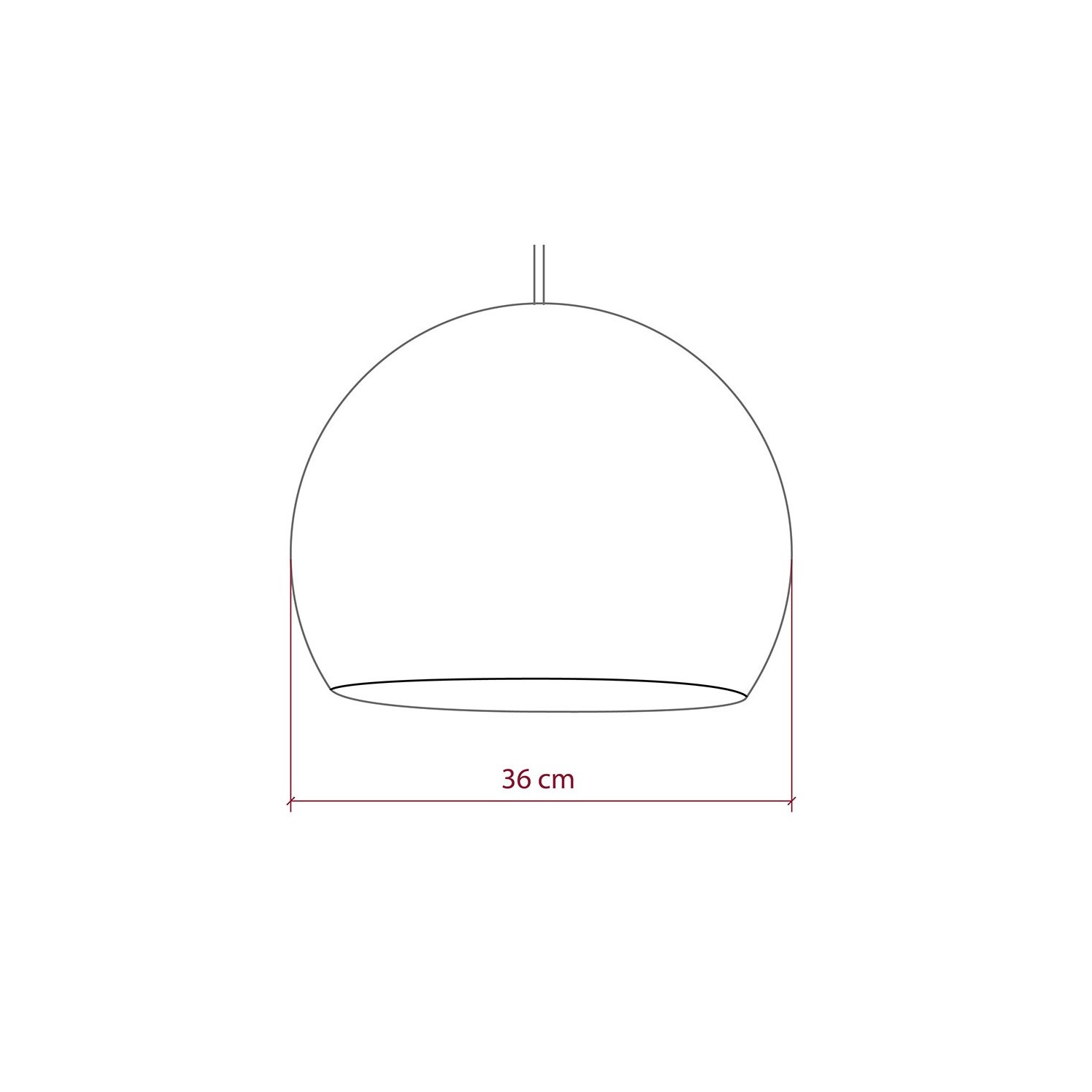 Pantalla Cúpula M de hilo de poliéster, diámetro 35cm - 100% hecho a mano