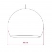 Pantalla Cúpula M de hilo de poliéster, diámetro 35cm - 100% hecho a mano
