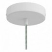 Lámpara colgante con cable textil, pantalla Dome XS en hilo de poliéster y acabados metálicos