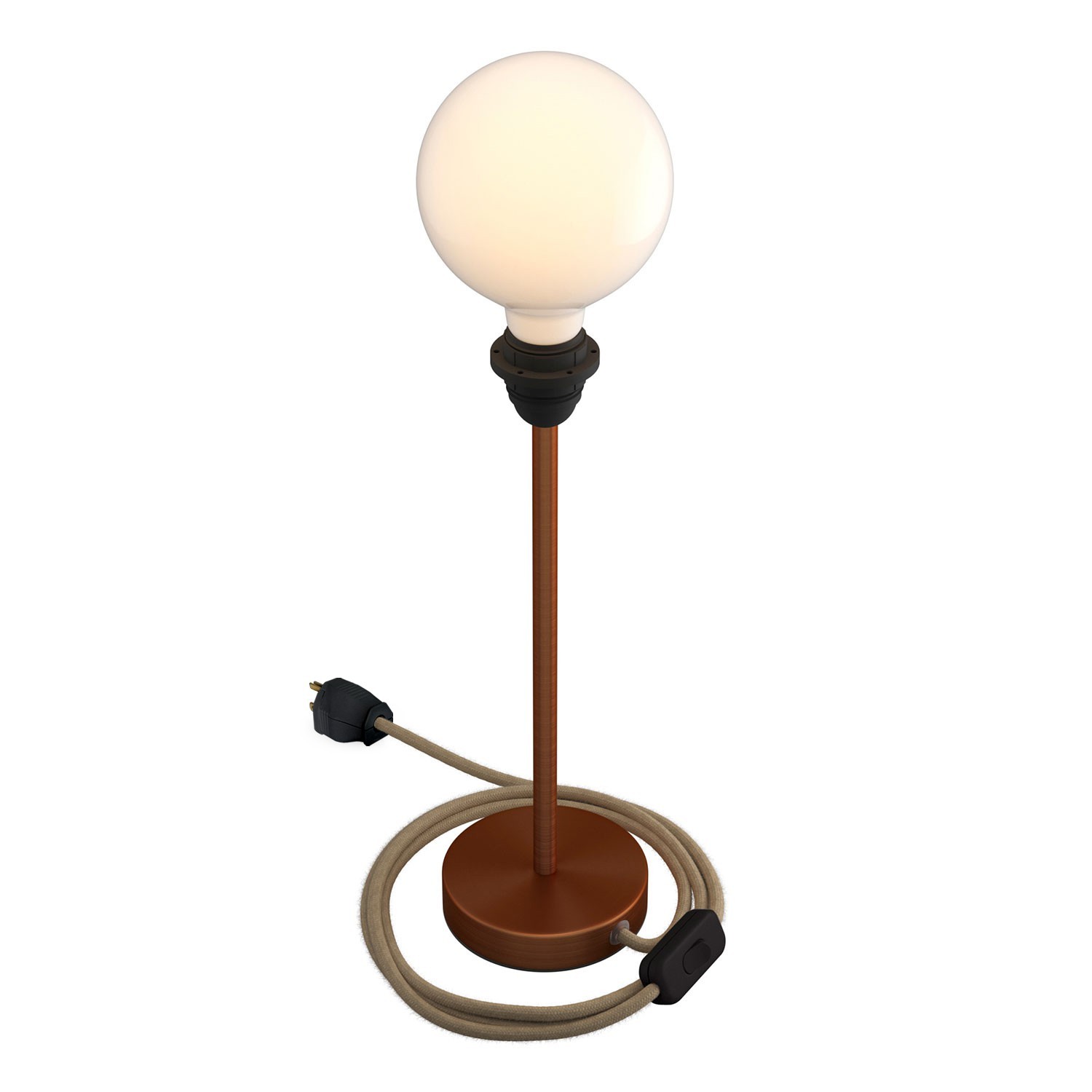 Alzaluce para Pantallas - Lámpara de mesa en metal con cable, interruptor y clavija