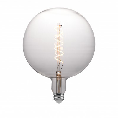 Bombillo LED globo claro XXL de 20cm de diámetro con filamento Espiral de 5W Decorativo vintage de luz cálida - LCO-Clear200