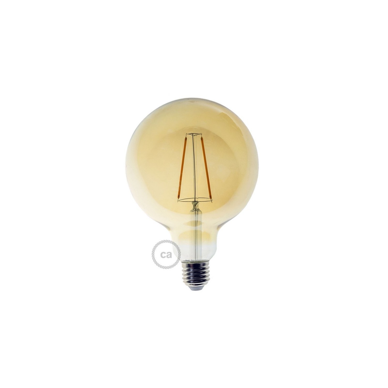 Bombillo dorado LED Globo G125 de 4W decorativa vintage y luz cálida 2500K - LCO086L