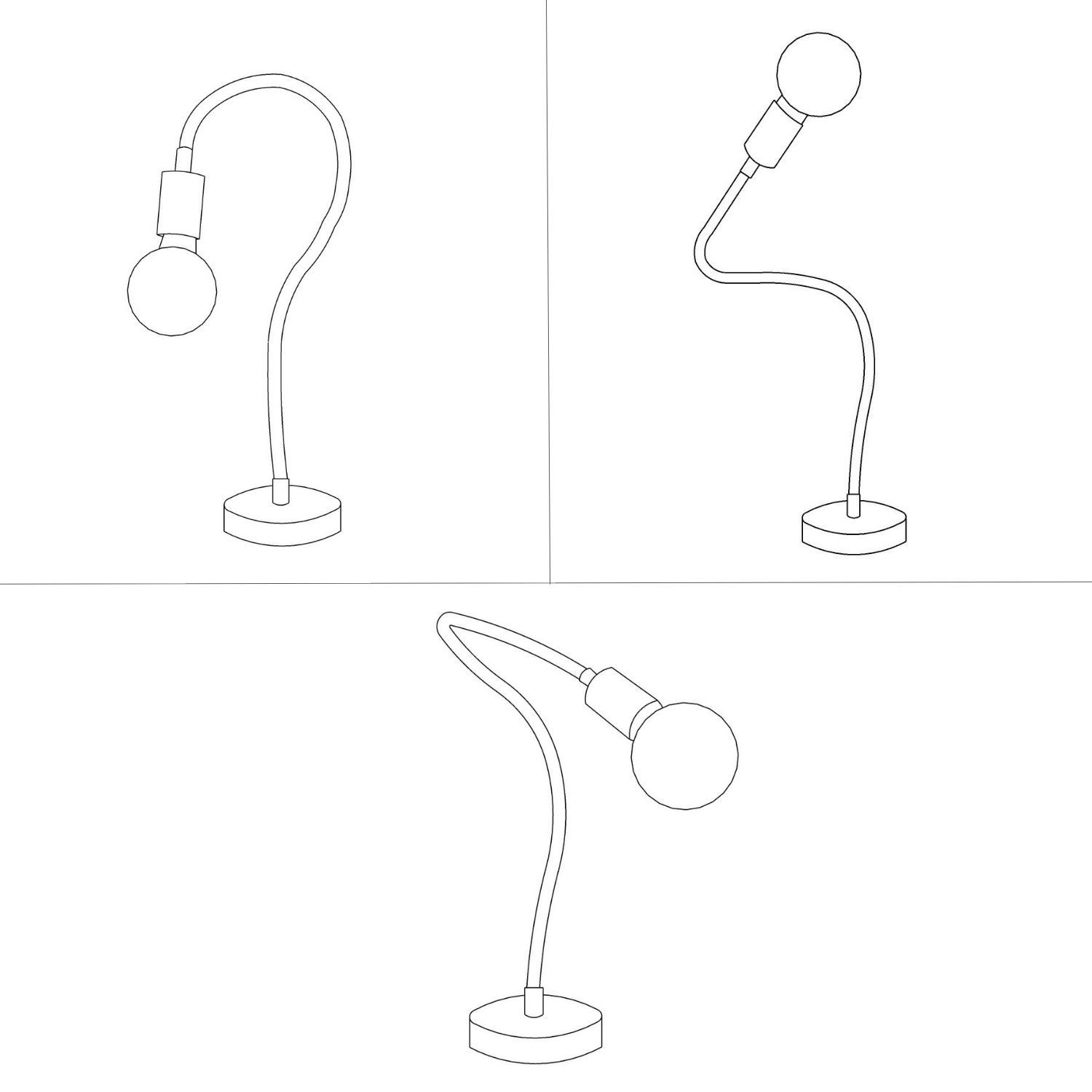 Lámpara de mesa Flex de luz difusa