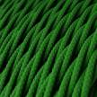 Cable Eléctrico Trenzado Recubierto en tejido Efecto Seda Color Sólido, Verde TM06