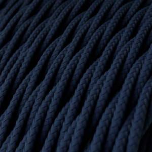 Cable Textil Flexible Eléctrico Trenzado para iluminación TM20 Azul Oscuro