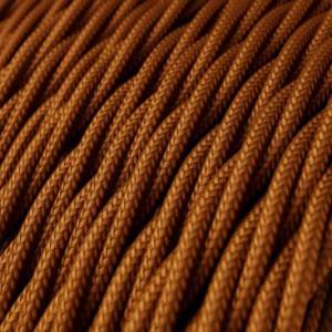Cable Eléctrico Trenzado Recubierto en tejido efecto Seda - Color Sólido Whisky TM22