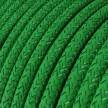 Cable Eléctrico Redondo Recubierto en tejido Efecto Seda Color Sólido, Verde Glitter RL06