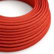 Cable Eléctrico Redondo Recubierto en tejido Efecto Seda Color Sólido, Rojo Glitter RL09