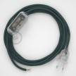Cableado para lámpara, cable RC30 Algodón Gris Piedra 1,8m. Elige tu el color de la clavija y del interruptor!