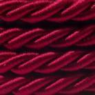 Cordón XL, cable eléctrico 3x0,75, recubierto en tejido burdeos oscuro brillante. Diámetro: 16mm.