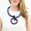 Collar Infinity regulable bicolor Púrpura RM14 y Negro RM04.