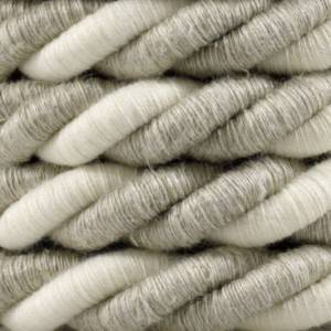 Cordón XL, cable eléctrico 3x0,75, recubierto en lino natural y algodón en bruto. Diámetro: 16mm.