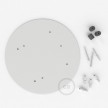 escudo XXL circular 35cm a 4 agujeros blanco completo de accesorios