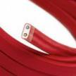 Cable eléctrico para Guirnalda recubierto en tejido Efecto Seda Rojo CM09