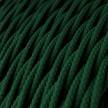 Cable Eléctrico Trenzado Recubierto en tejido Efecto Seda Color Sólido Verde Oscuro TM21