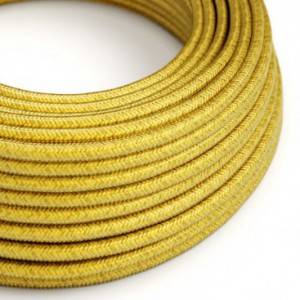 Cable Eléctrico Redondo recubierto en tejido de Rayón Color Sólido Limón RM31
