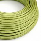 Cable Eléctrico Redondo recubierto en tejido de Rayón Color Sólido Kiwi RM32
