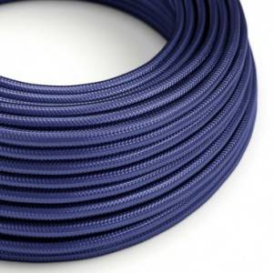 Cable Eléctrico Redondo recubierto en tejido de Rayón Color Sólido Zafiro RM34