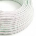 Cable Eléctrico Redondo recubierto en tejido de Rayón Color Sólido, Glitter Unicorn RL00
