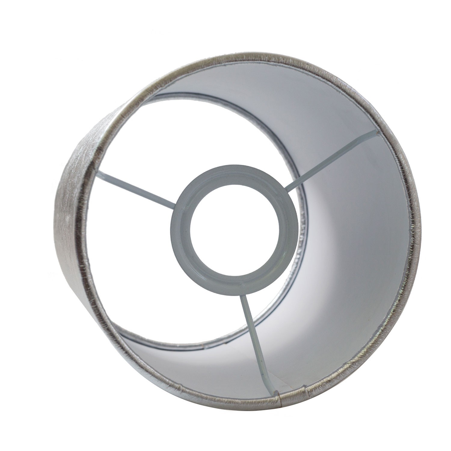 Pantalla de tela Cilindro casquillo E27, diámetro 15cm H18cm - 100% Fabricado en Italia