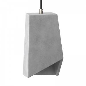Pantalla de cemento Prisma para lámpara de suspensión, incluye portalámparas E27 y prensaestopa