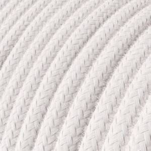 Cable eléctrico redondo cubierto por tela de algodón liso de color Rosa pálido RC16