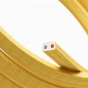 Cable eléctrico para Guirnalda recubierto en tejido Efecto Seda Amarillo CM10