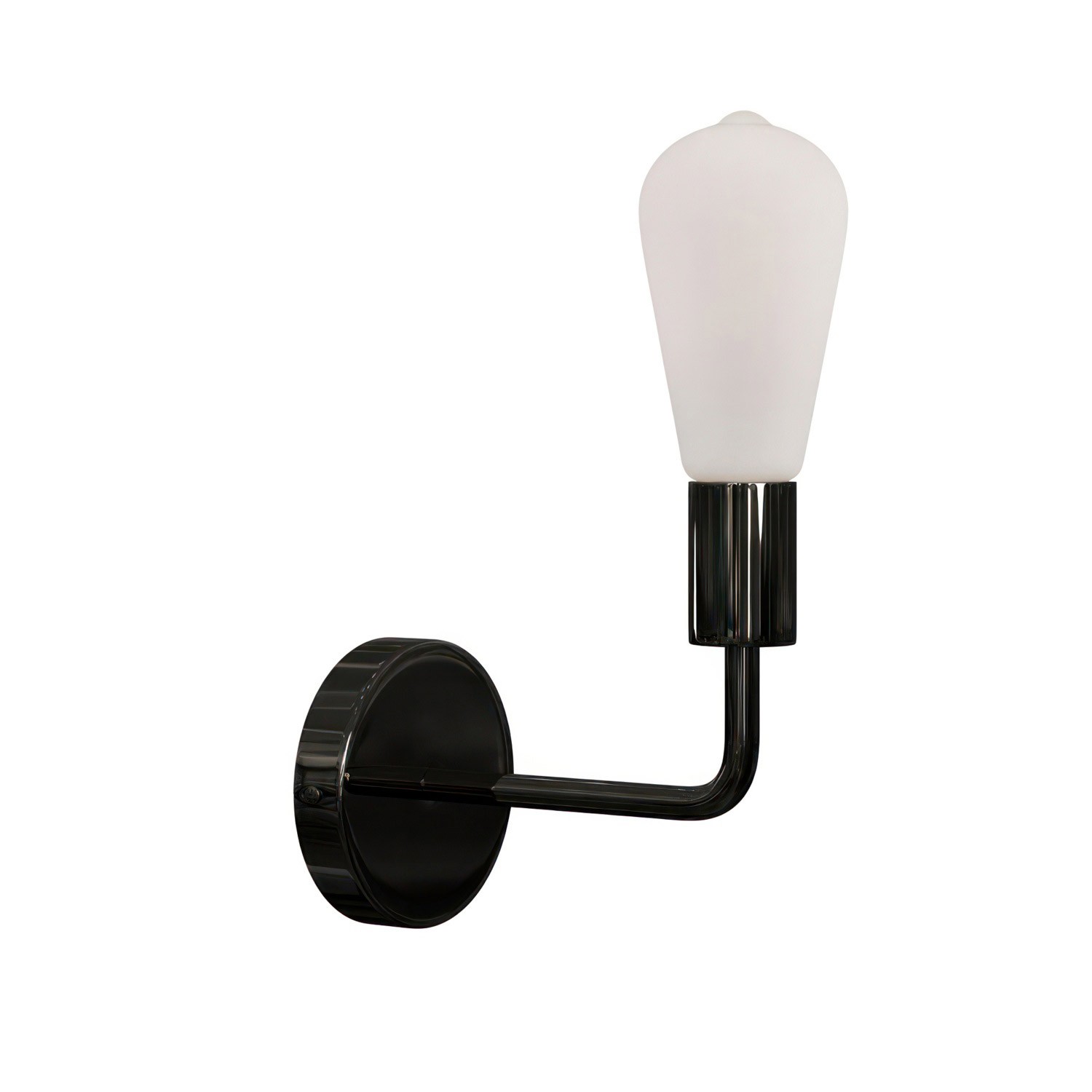 Fermaluce Minimal, lámpara metálica de pared con tubo de extensión tipo farol