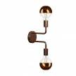 Fermaluce Minimal Doble, lámpara de pared con dos tubos de extensión curvos tipo farol