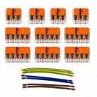 Kit de conectores WAGO compatible con cable con polo a tierra para escudo de techo de ocho orificios