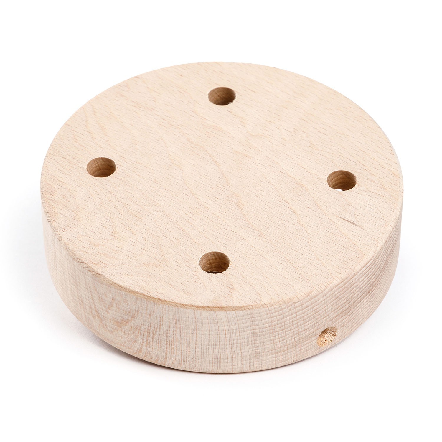 Kit escudo cilíndrico de madera con 4 agujeros