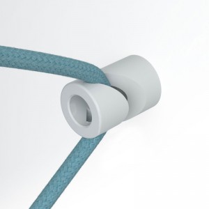 Desviador o enganche en “V” de techo o de pared universal para cable eléctrico textil