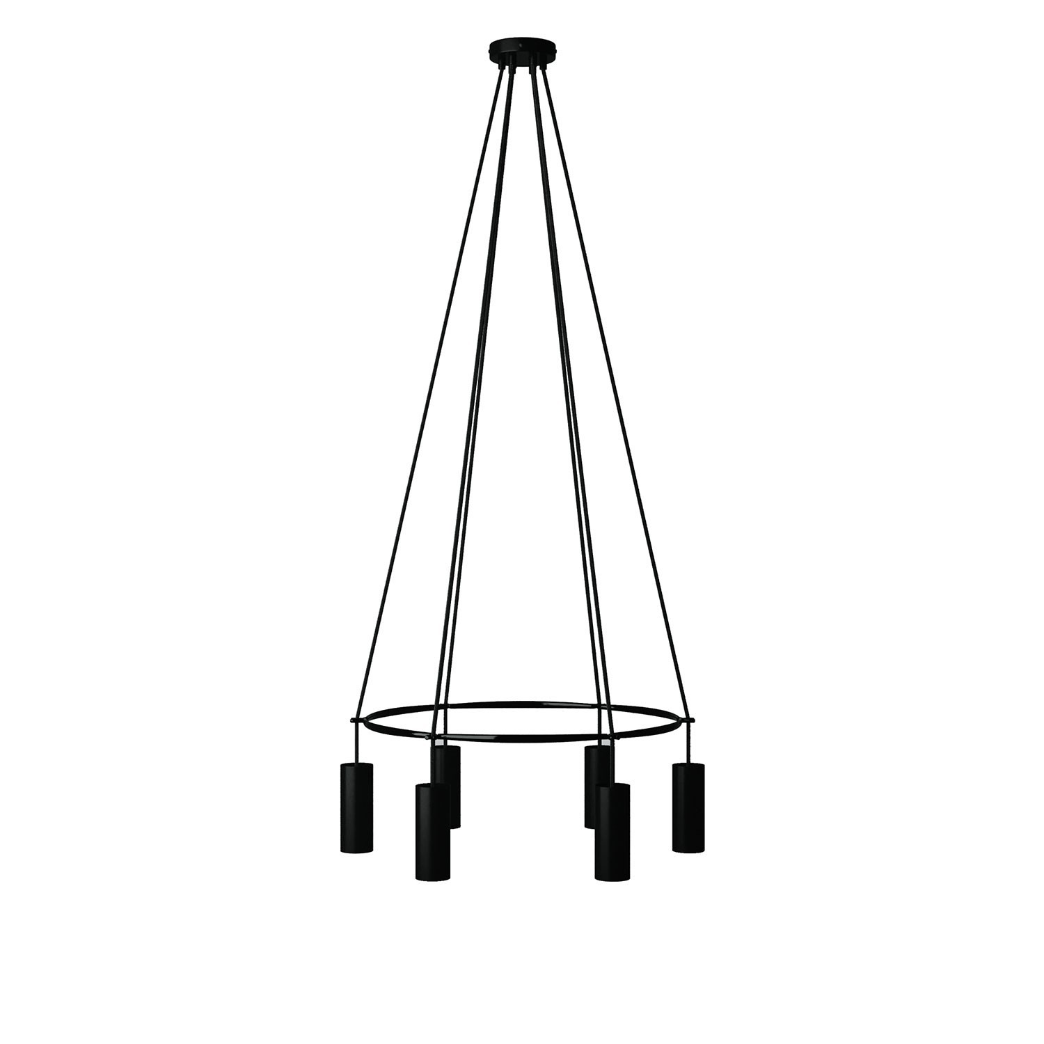 Lámpara de araña - Cage a 6 caídas con Tub-E14