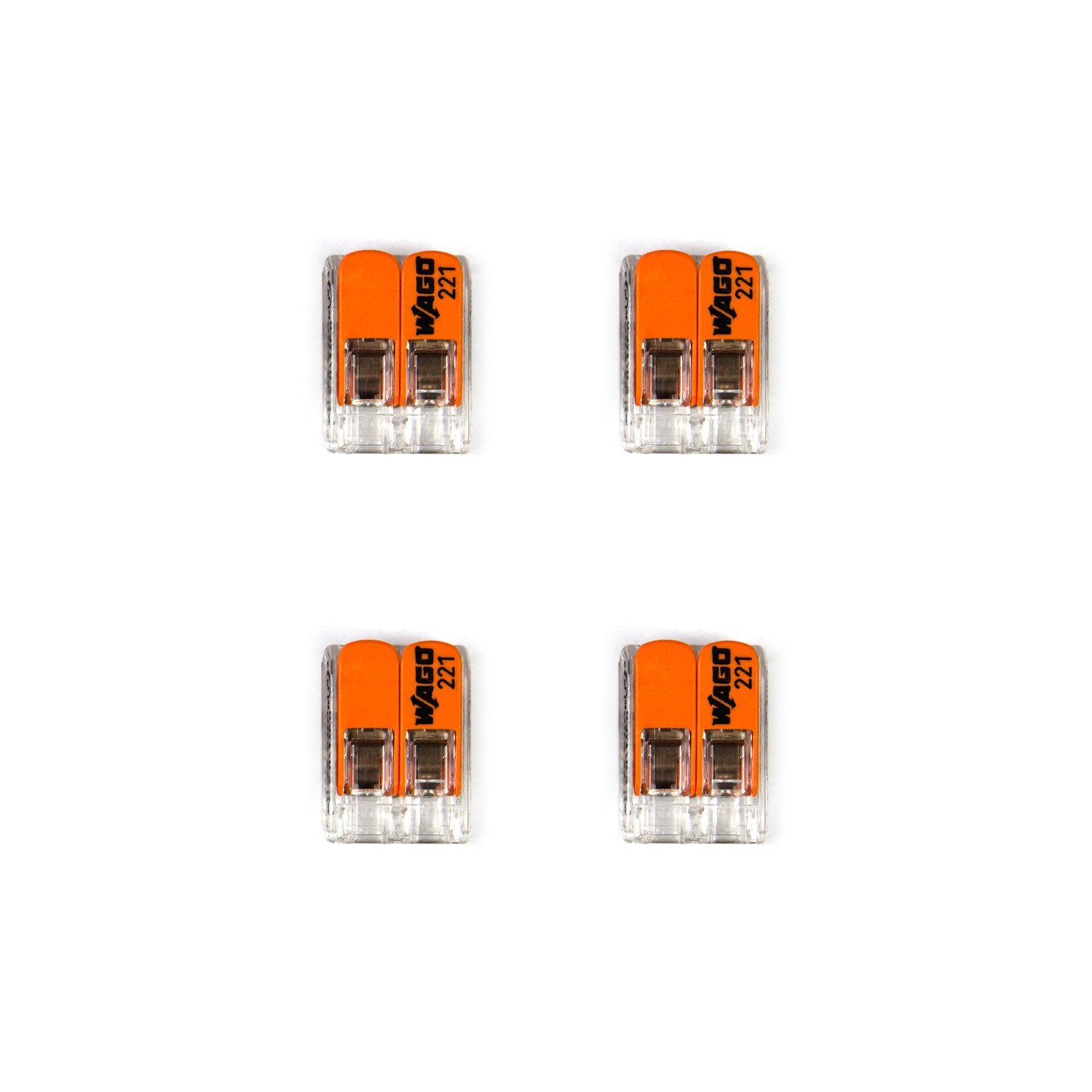 Kit de conectores WAGO compatible con cable de 2 conductores para mini escudo con interruptor
