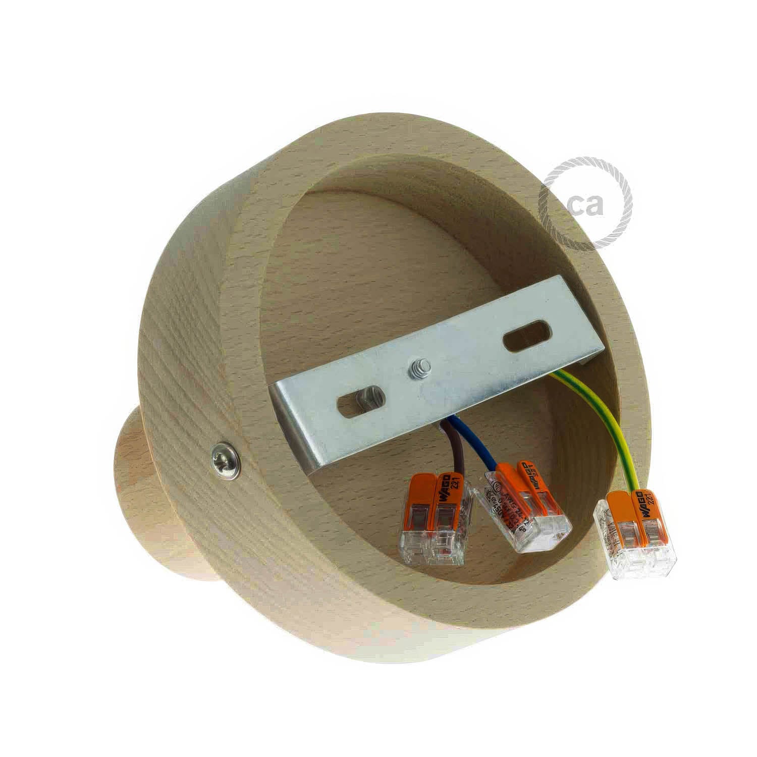 Fermaluce Wood S, the natural wood flush light for your wall or ceiling - Neutral