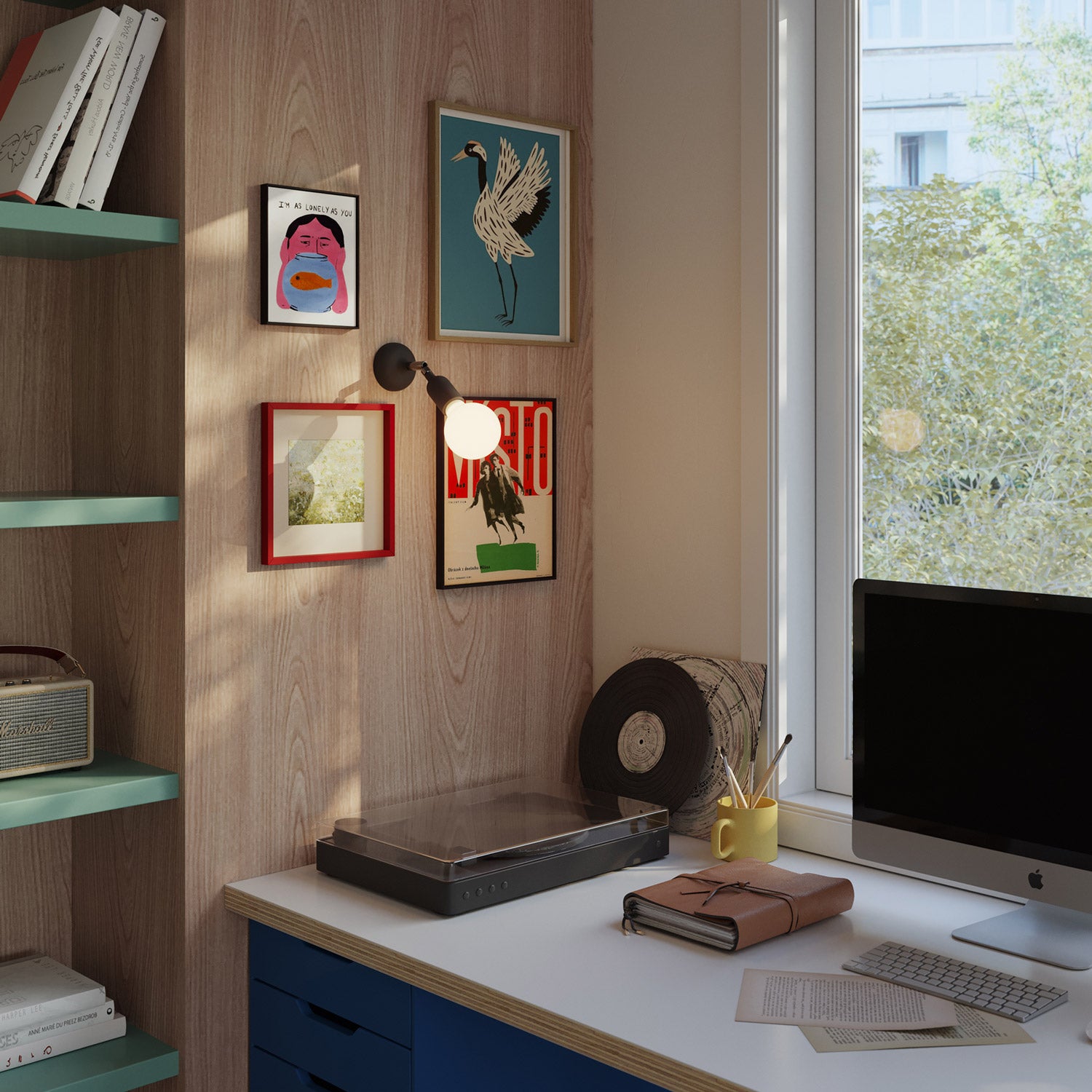 Silicone Fermaluce lamp with joint - Black