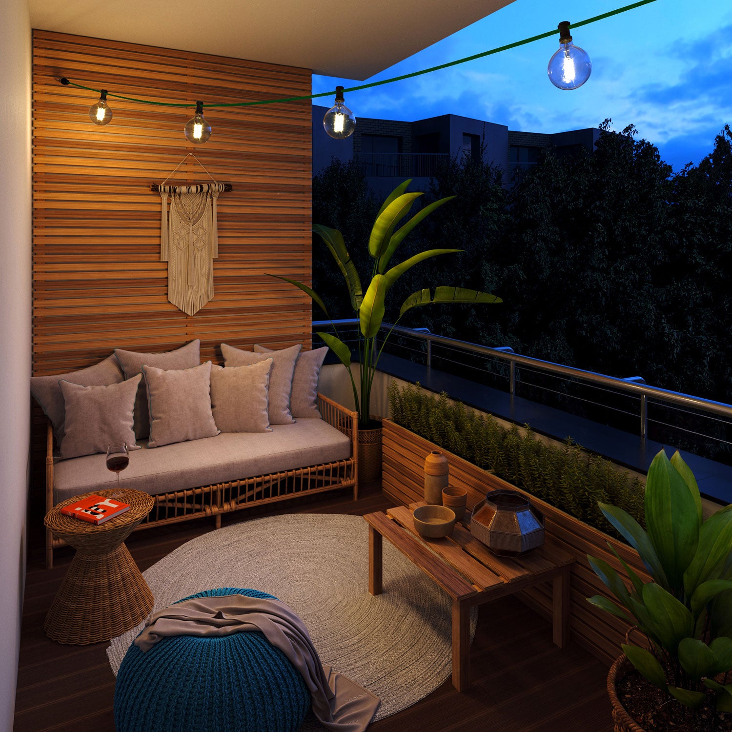 Ready-to-use 40ft String Light with 5 black Sockets, Hook and Plug - CM21